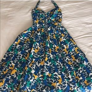 Anthropologie floral midi dress